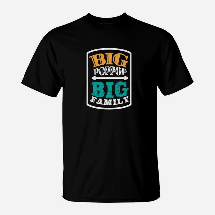 Big Poppop Big Family Grandpa Funny Fathers Day Men Gift Premium T-Shirt