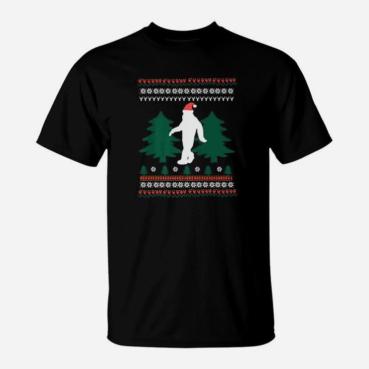 Bigfoot Christmas Sasquatch Santa Clause T-Shirt