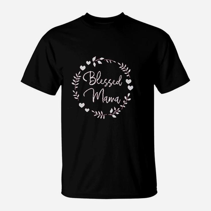 Blessed Mama Women Funny Letter Print Casual Tops T-Shirt