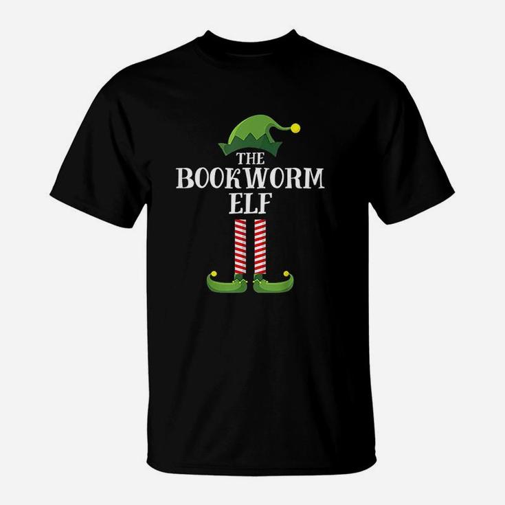 Bookworm Elf Matching Family Group Christmas Party T-Shirt