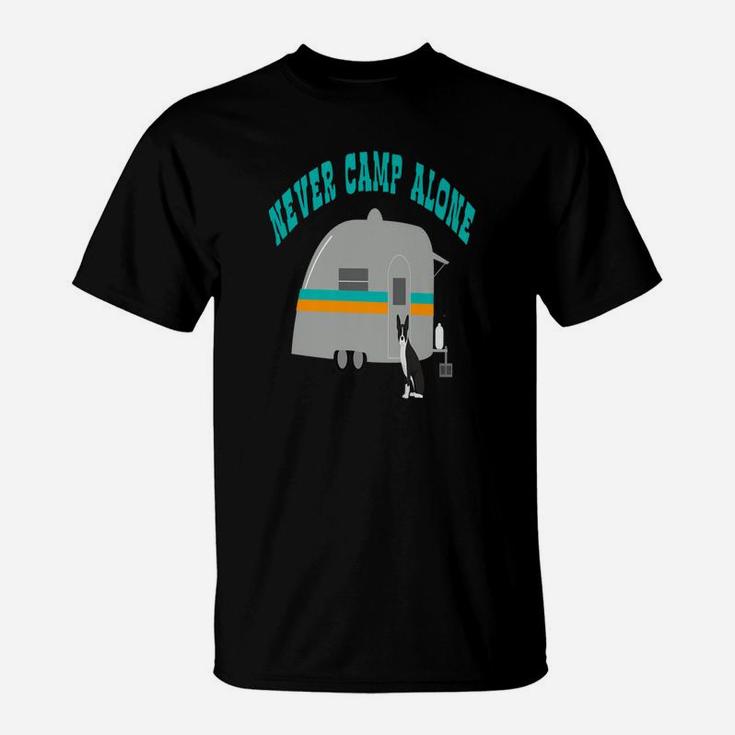 Boston Terrier Dog Rv Funny Camping Travel T-Shirt