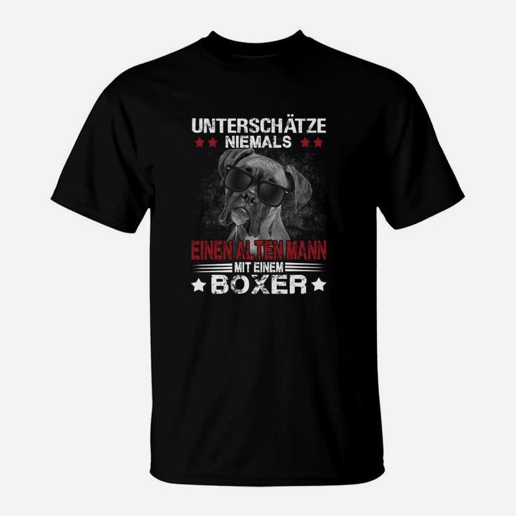 Boxer Unterschätze Niemals Einen Alten Mann T-Shirt