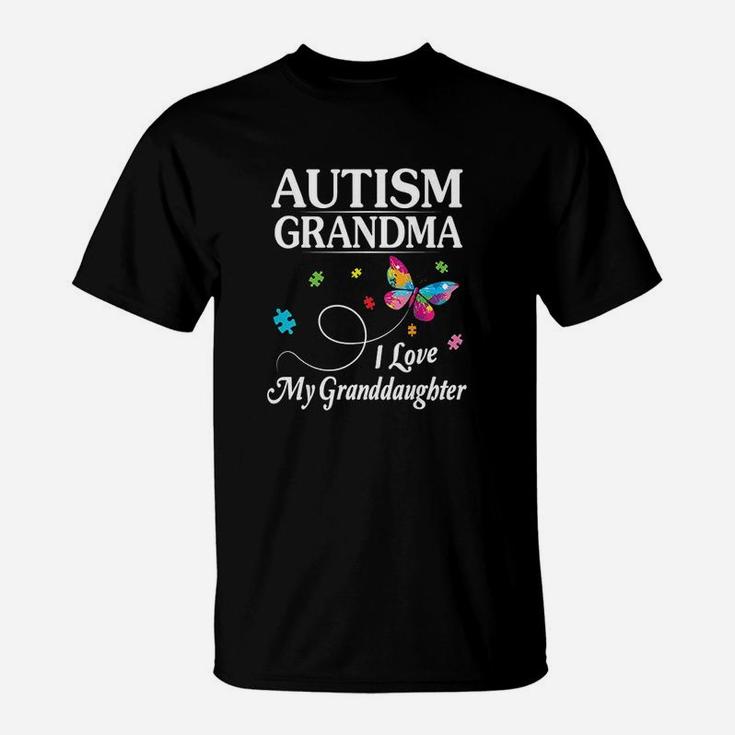Butterfly Grandma I Love My Granddaughter Hope T-Shirt