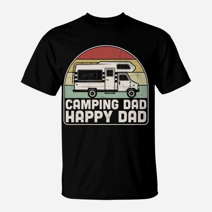 Camping Dad Happy Dad Truck Vintage Gift For Father T-Shirt