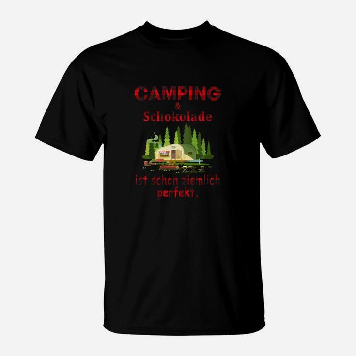 Camping Schokoladenseite Herren T-Shirt, Natur und Spruch Motiv