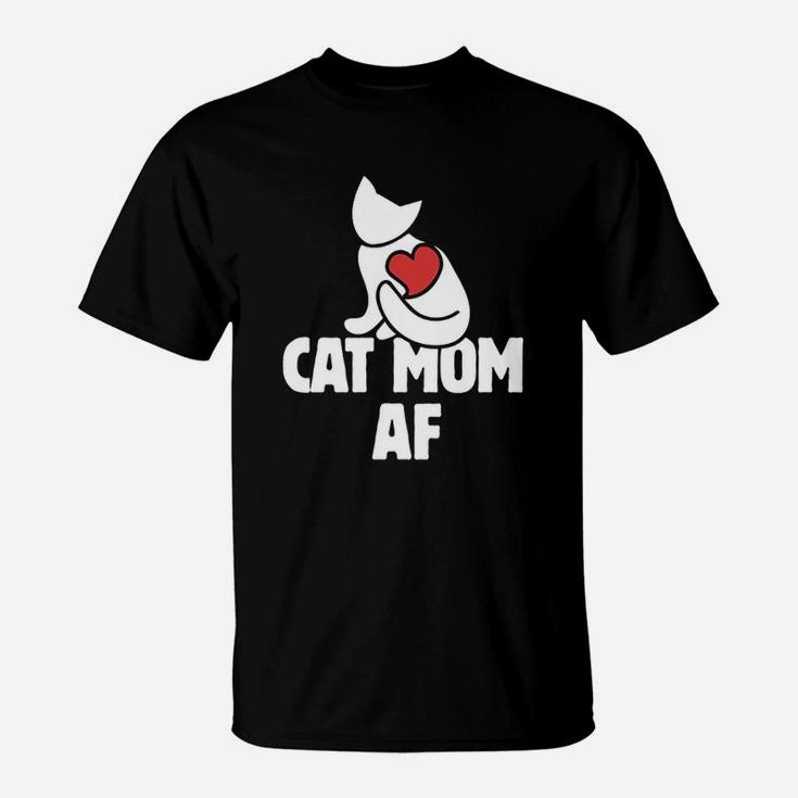 Cat Mom Af Funny Cat Persons T-Shirt