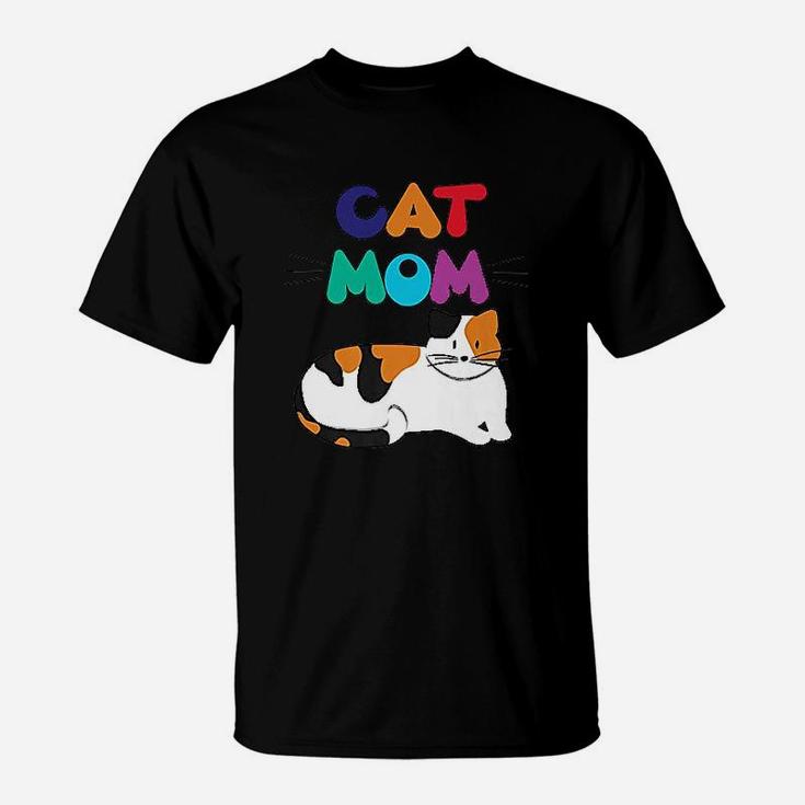 Cat Mom Calico Cat Lover T-Shirt