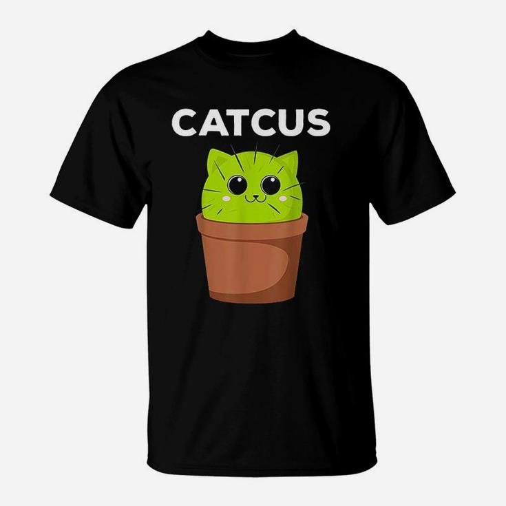 Catcus Funny Cat Pun Gift For Cat Moms T-Shirt