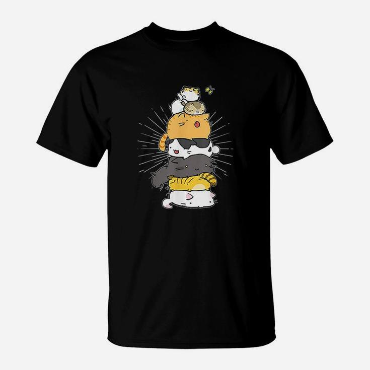Cats Meowtain Pile Cat Anime Kawaii Kitten Lover Funny Gift T-Shirt Cats Meowtain Pile Cat Anime Kawaii Kitten Lover Funny Gift T-Shirt
