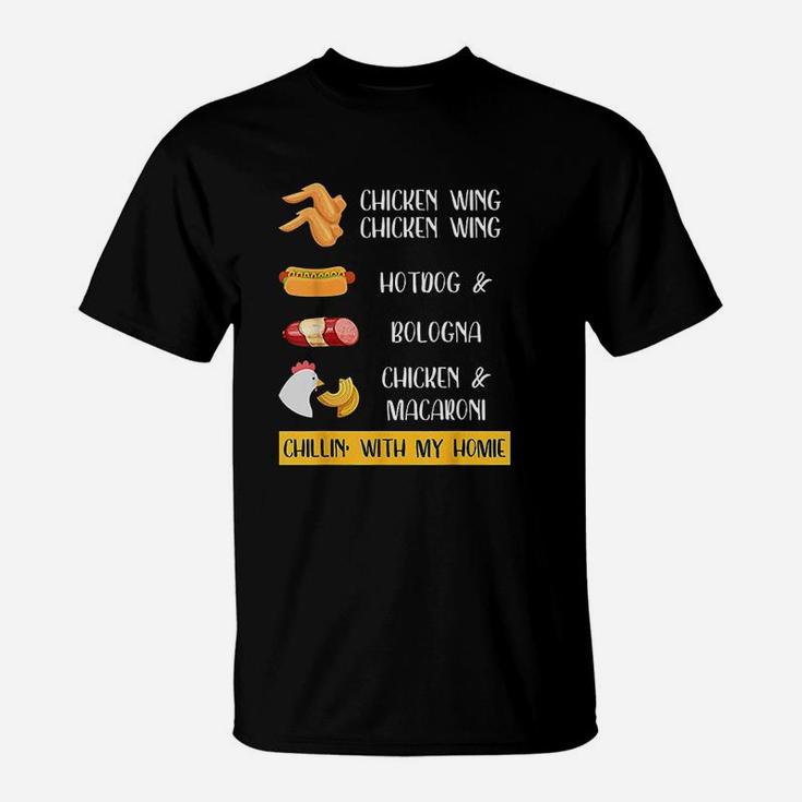 Chicken Wing Chicken Wing Hotdog And Bologna T-Shirt