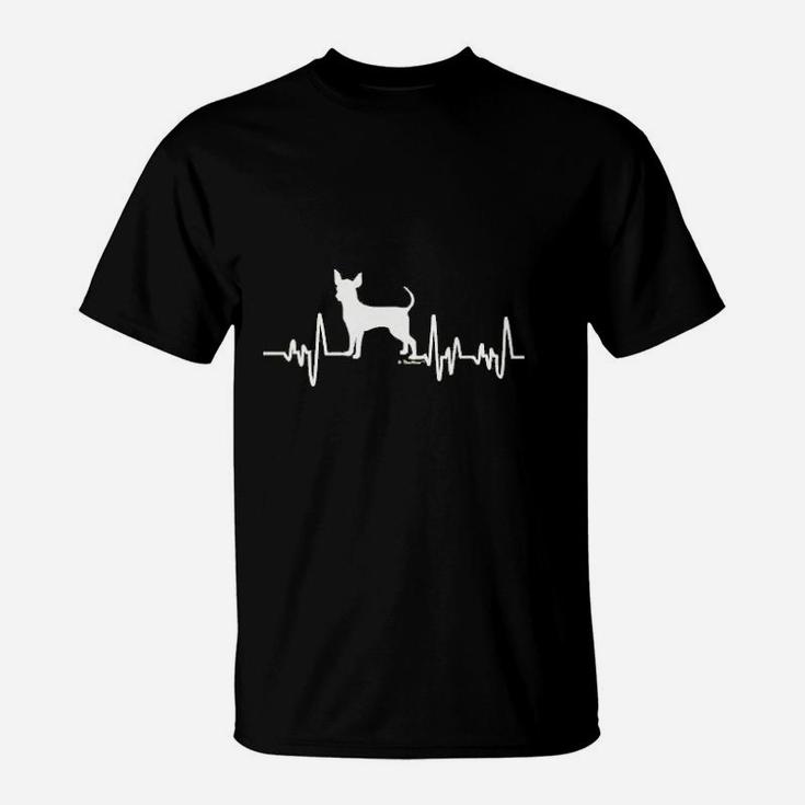 Chihuahua Gifts Dog Lover Heartbeat Chihuahua T-Shirt