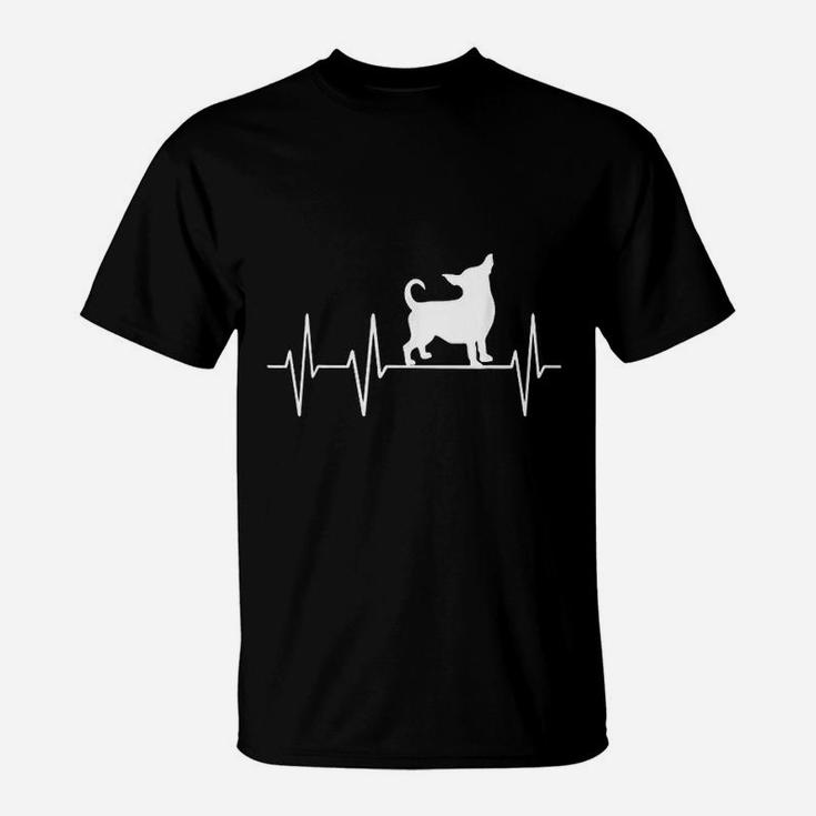 Chihuahua Heartbeat Gift For Dog Lover T-Shirt