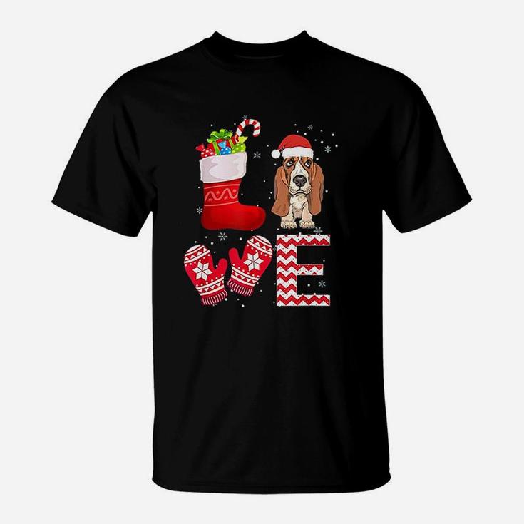 Christmas Basset Hound Lover Gifts Basset Hound T-Shirt