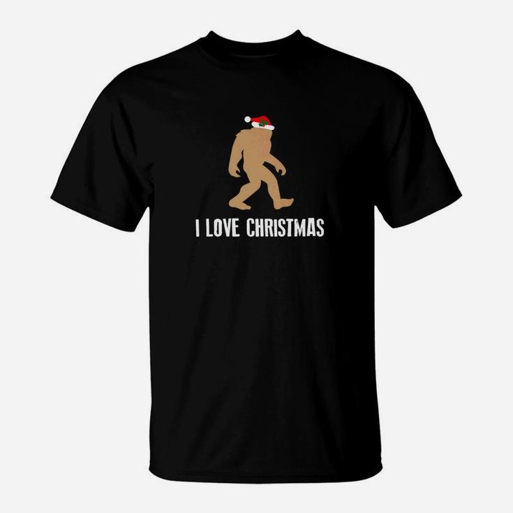 Christmas Bigfoo I Love Christmas Holiday Gift T-Shirt