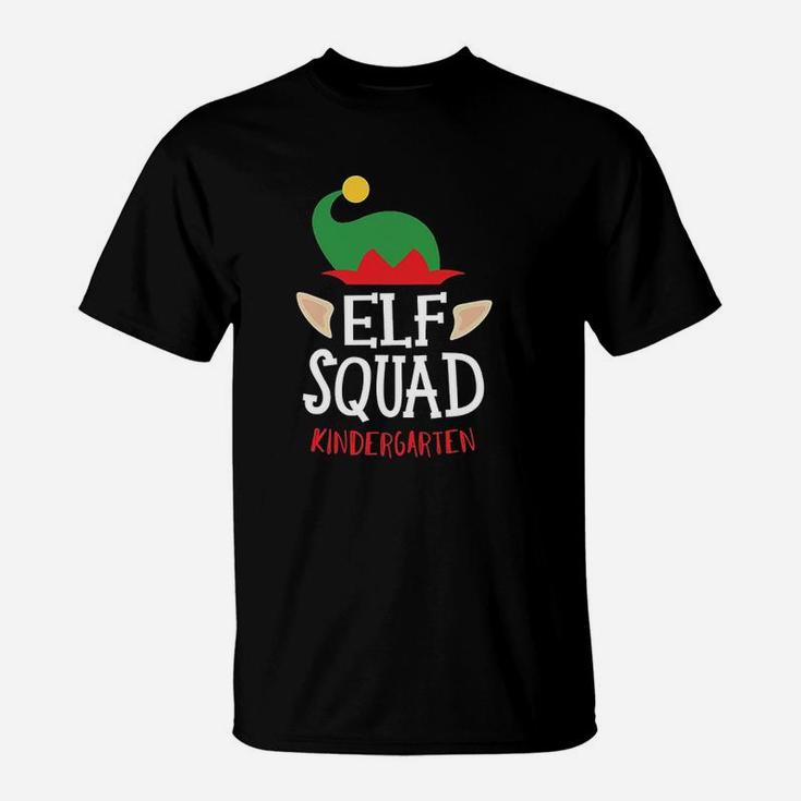 Christmas Elf Squad Kindergarten Teacher T-Shirt
