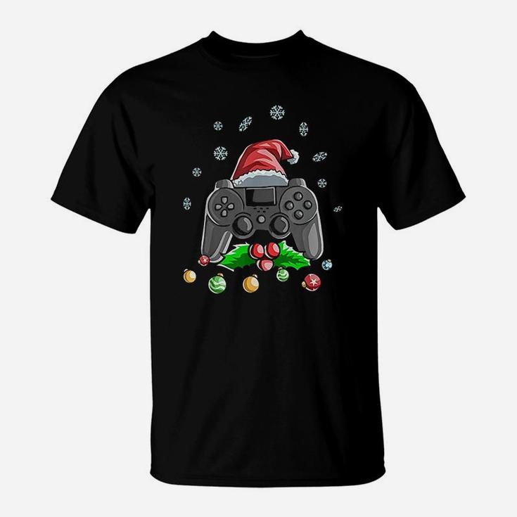 Christmas Gamer Video Game Santa Hat T-Shirt