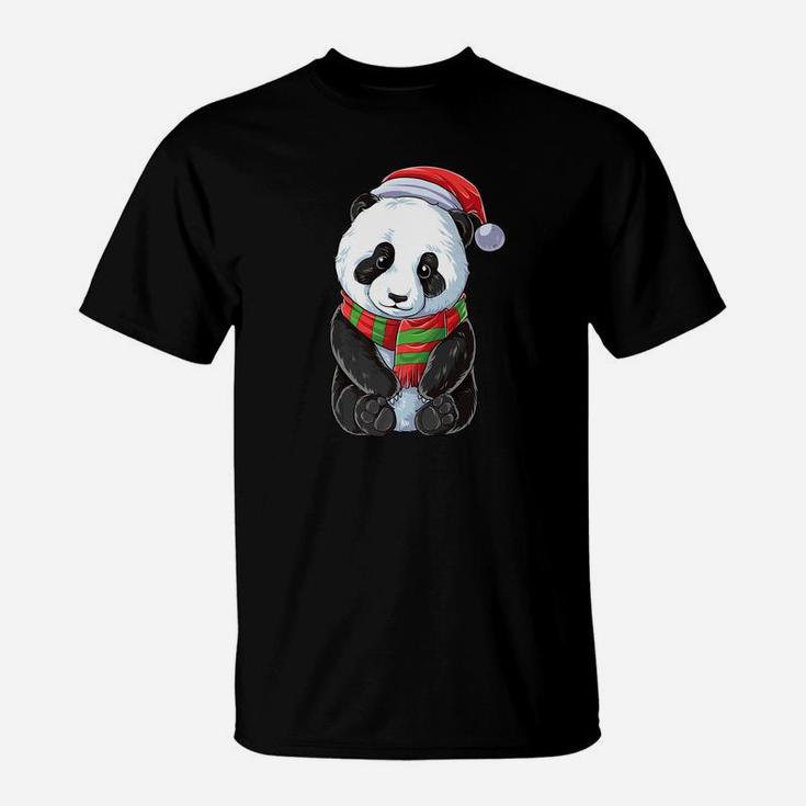 Christmas Panda Santa Hat Pandas Bear Xmas Gifts T-Shirt