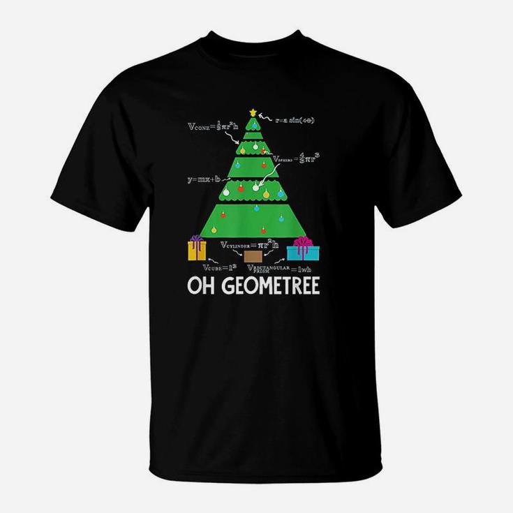 Christmas Tree Geometree Geometry Funny Math Teacher T-Shirt