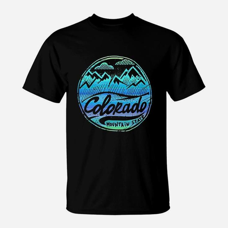 Classic Colorado Mountains Vintage Retro Design T-Shirt