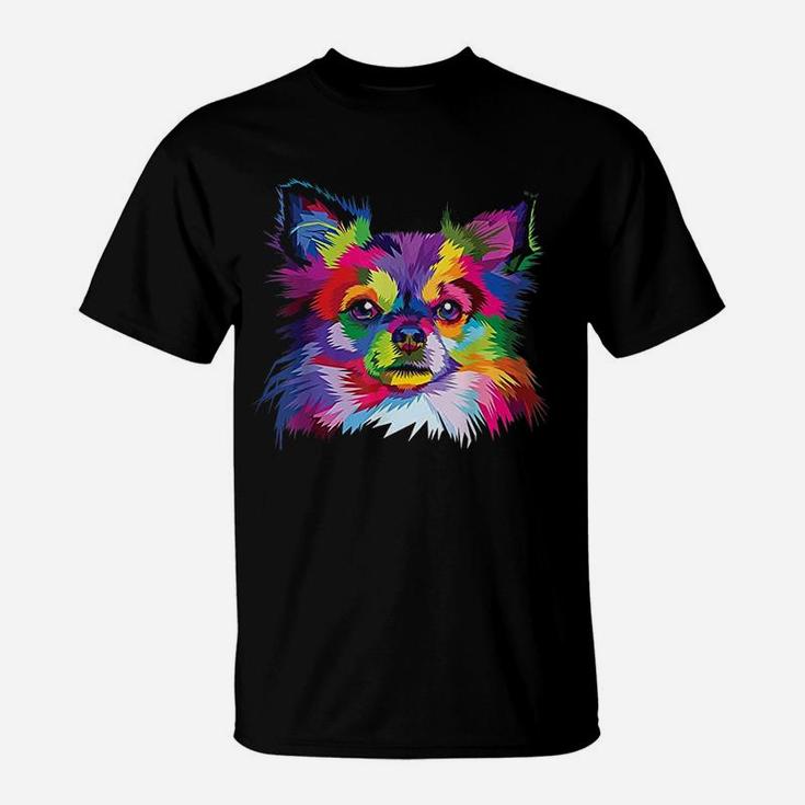 Colorful Chihuahua Cute Artistic Geometric Dog Owner Gift T-Shirt