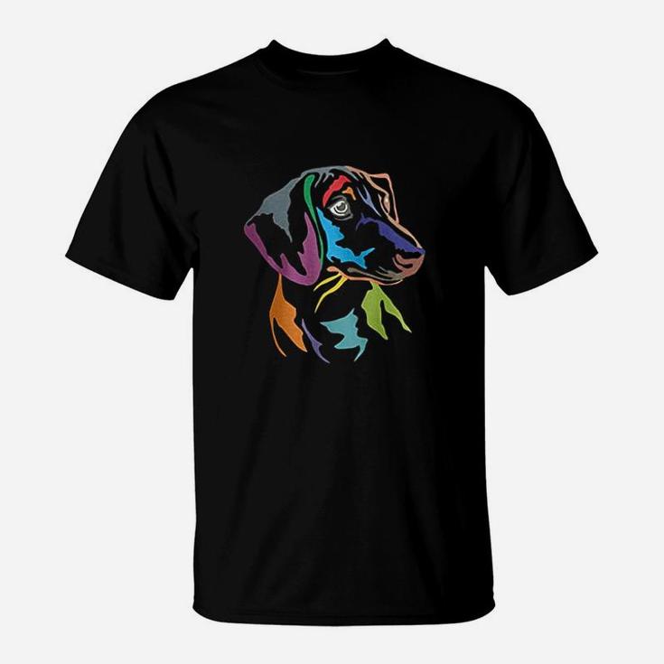 Colorful Dachshunds Dachshund Mom T-Shirt