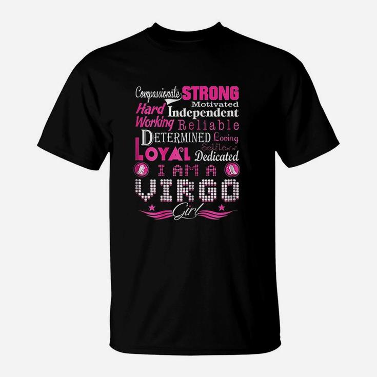 Compassionate Strong Reliable Loving Virgo Girl T-Shirt