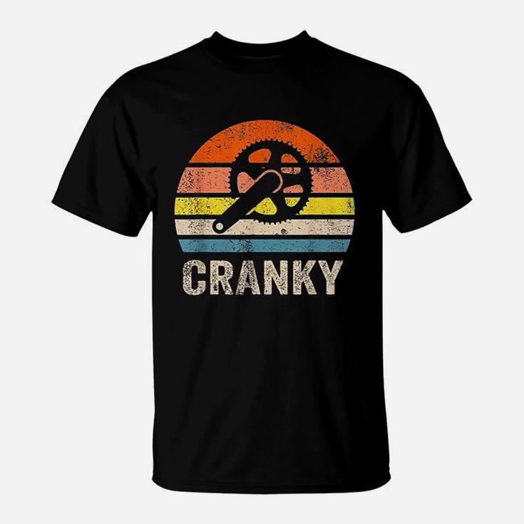 Cranky Vintage Sun Funny Bicycle Lovers Cycling Cranky T-Shirt