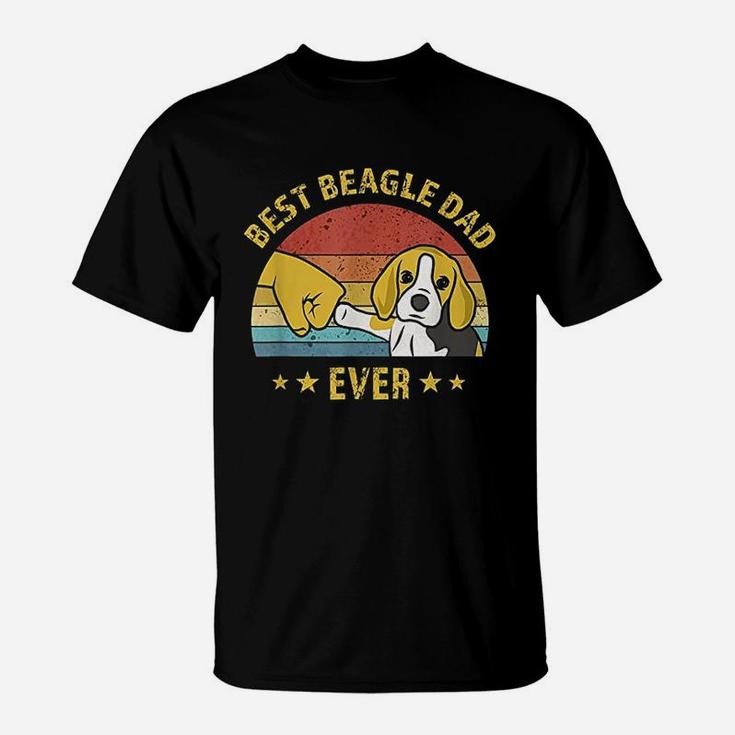 Cute Best Beagle Dad Ever Retro Vintage Gift Puppy Lover T-Shirt