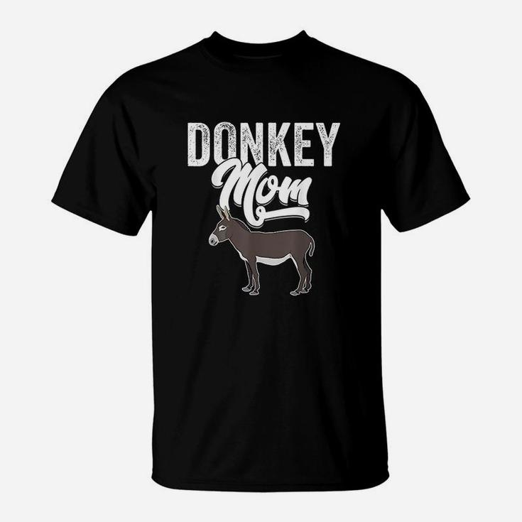 Cute Donkey Mom Slogan Design T-Shirt