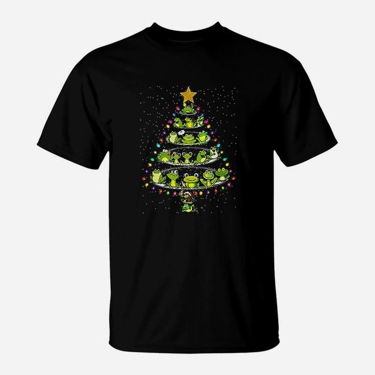 Cute Frog Christmas Tree Gift Decor Xmas Tree T-Shirt