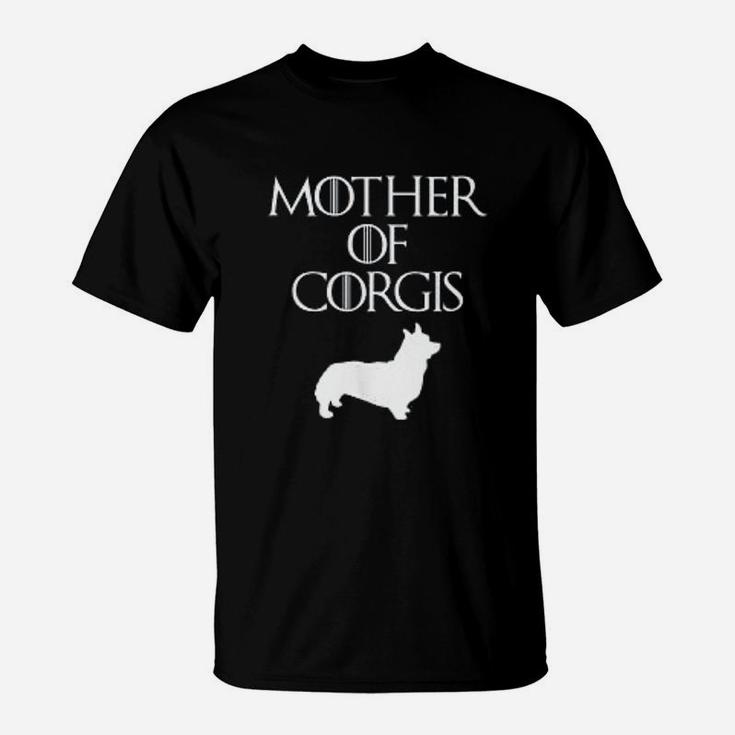 Cute Unique White Mother Of Corgis T-Shirt