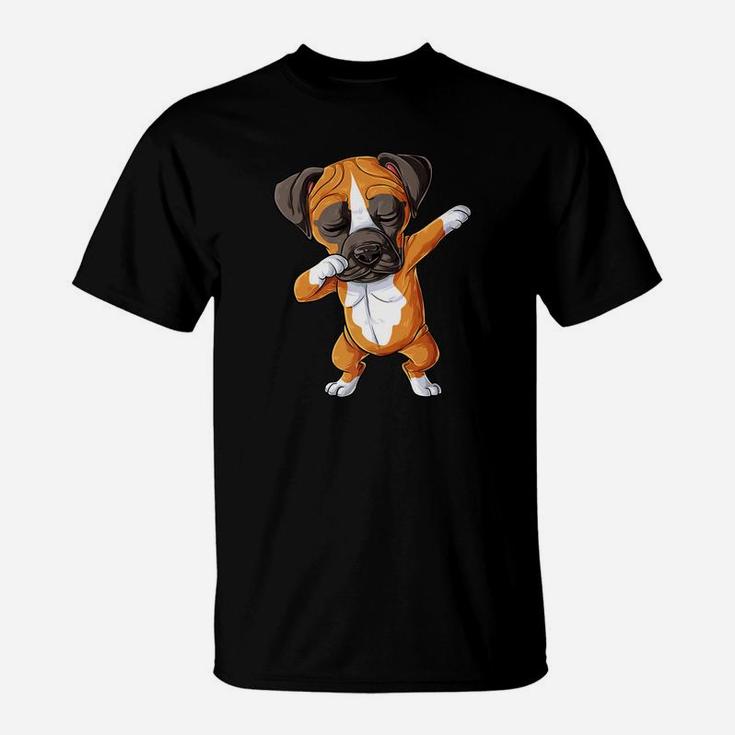 Dabbing Boxer Kids Boys Dog Puppy Lover Funny Dab T-Shirt