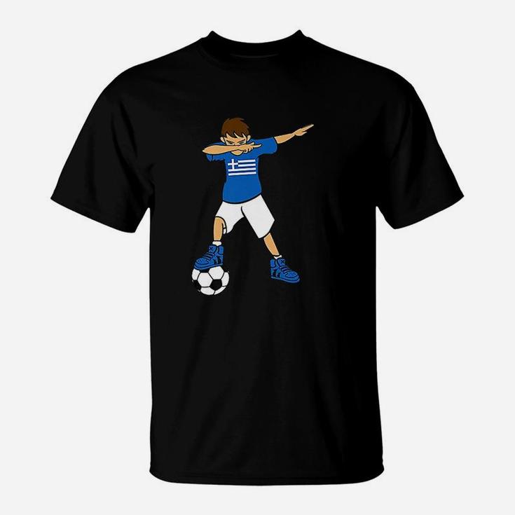Dabbing Soccer Boy Greece Greeks Football T-Shirt