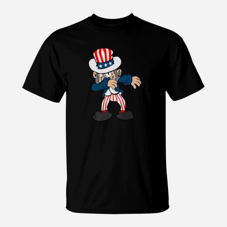 Dabbing Uncle Sam Patriotic 4th Of July Veterans Flag Day Premium T-Shirt