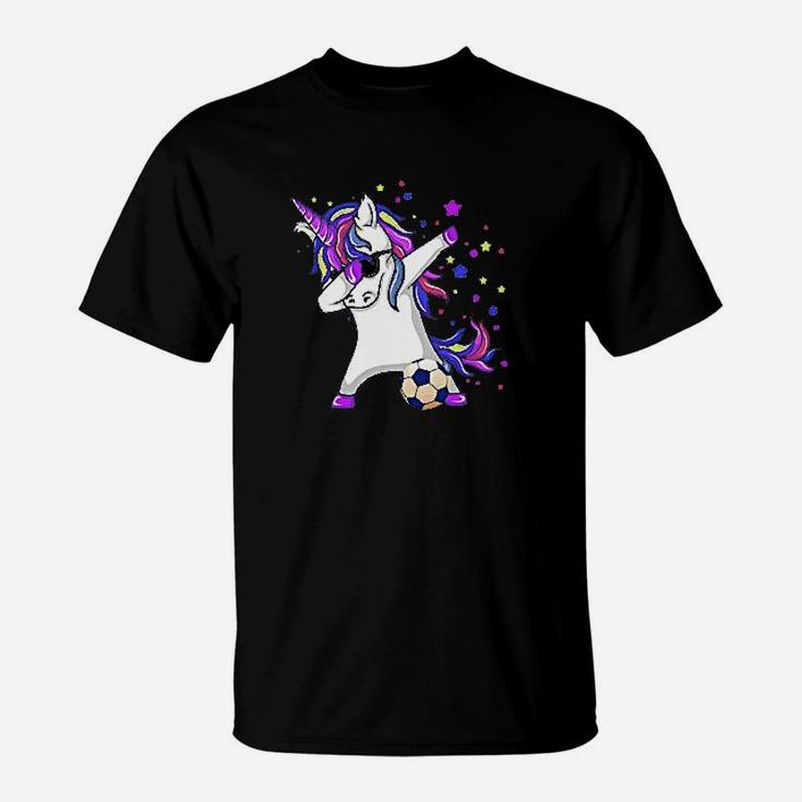 Dabbing Unicorn Soccer Funny Dab Unicorn Soccer T-Shirt