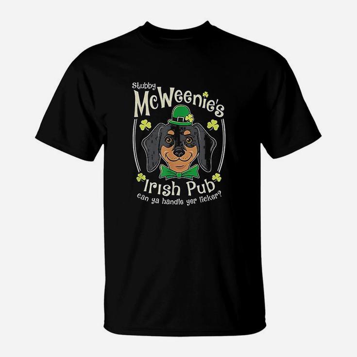 Dachshund St Patricks Day Mcweenie Irish Pub T-Shirt