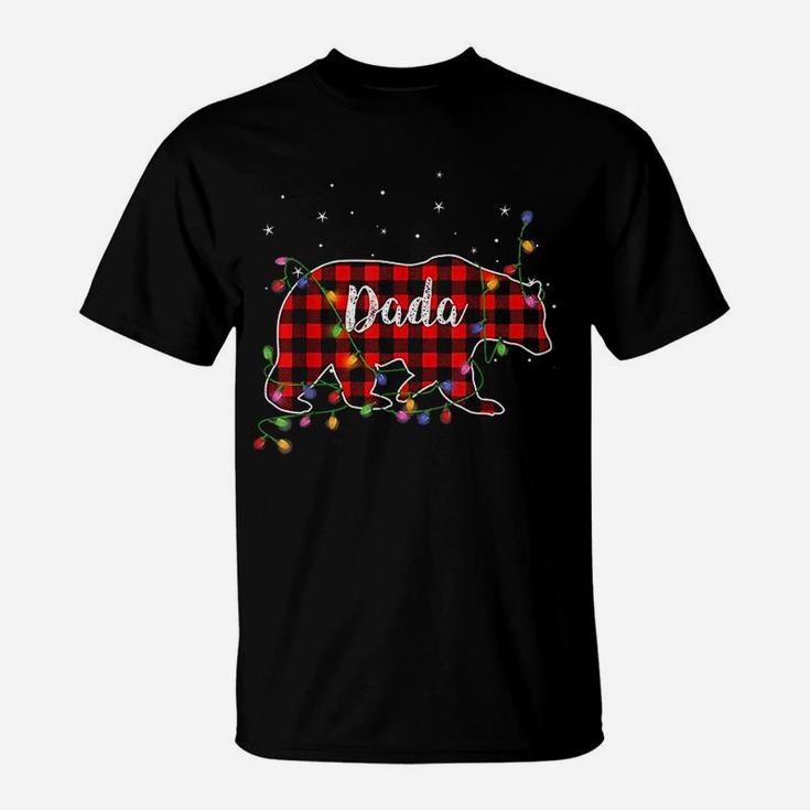 Dada Bear Red Christmas Pajama Family Gift T-Shirt