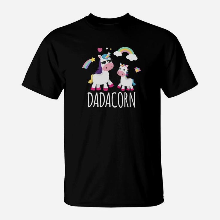 Dadacorn Unicorn Fathers Day Unicorn Dad And Baby T-Shirt