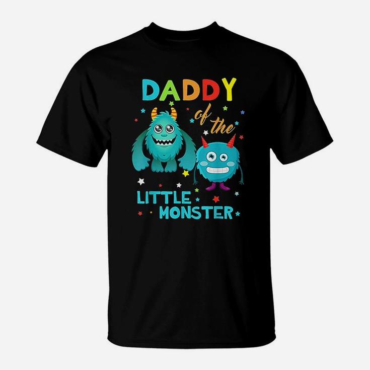Daddy Of The Little Monster Birthday Family Monster T-Shirt