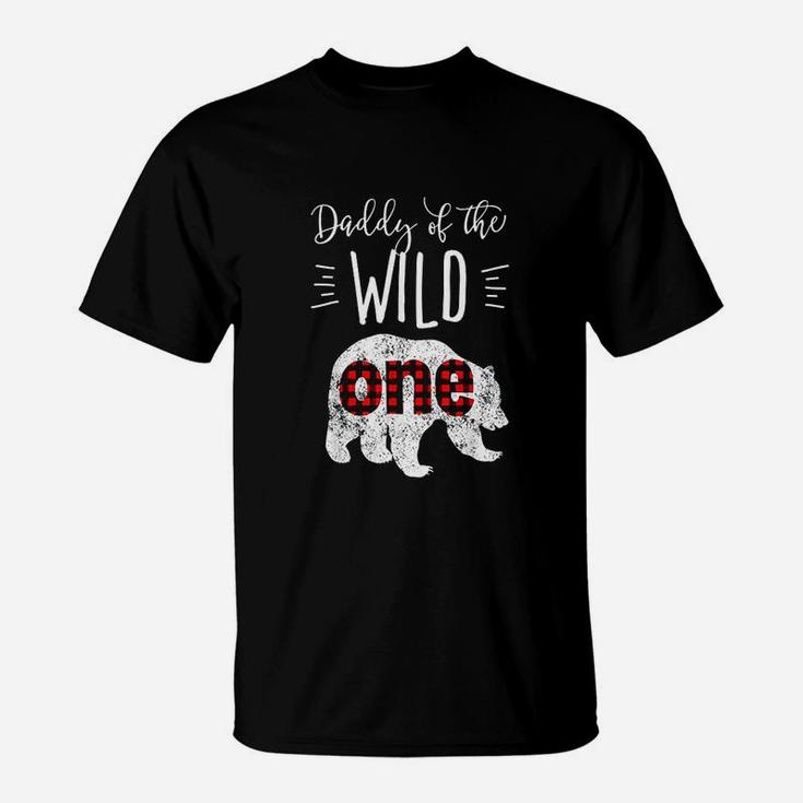 Daddy Of The Wild One Vintage Bear Lumberjack 1st Birthday T-Shirt