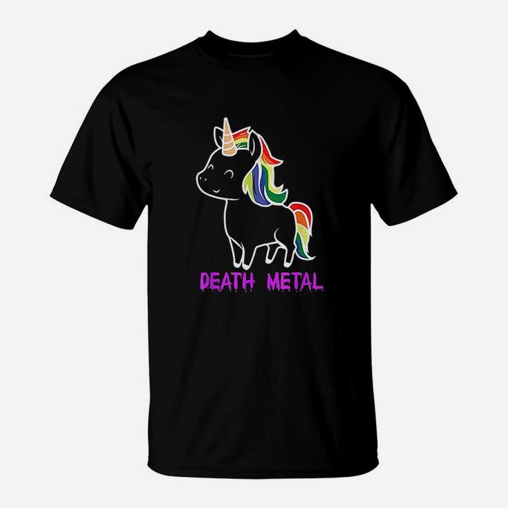 Death Metal Unicorn Rainbow Music Festival Metalhead T-Shirt