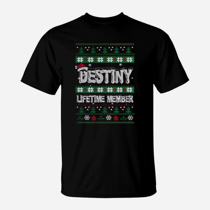 Destiny Ugly Christmas Sweaters Lifetime Member T-Shirt