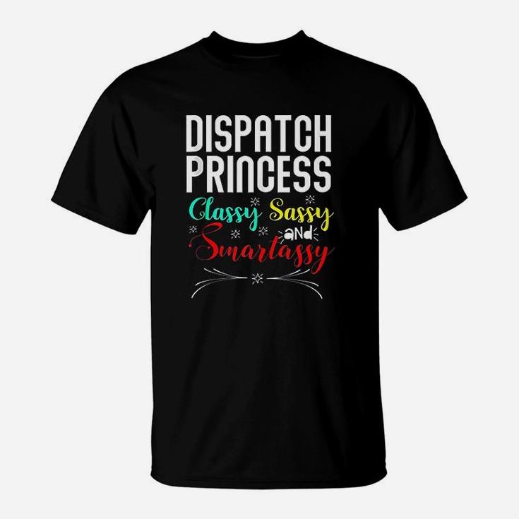 Dispatcher Princess Police Funny Christmas Employee Gifts T-Shirt