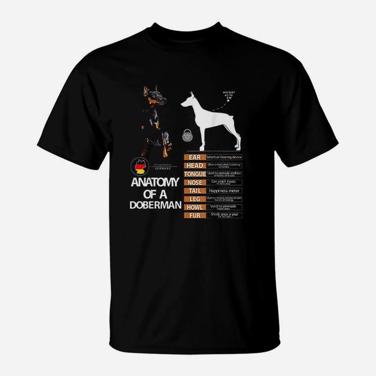 Doberman Dog Anatomy Mom Grandma T-Shirt