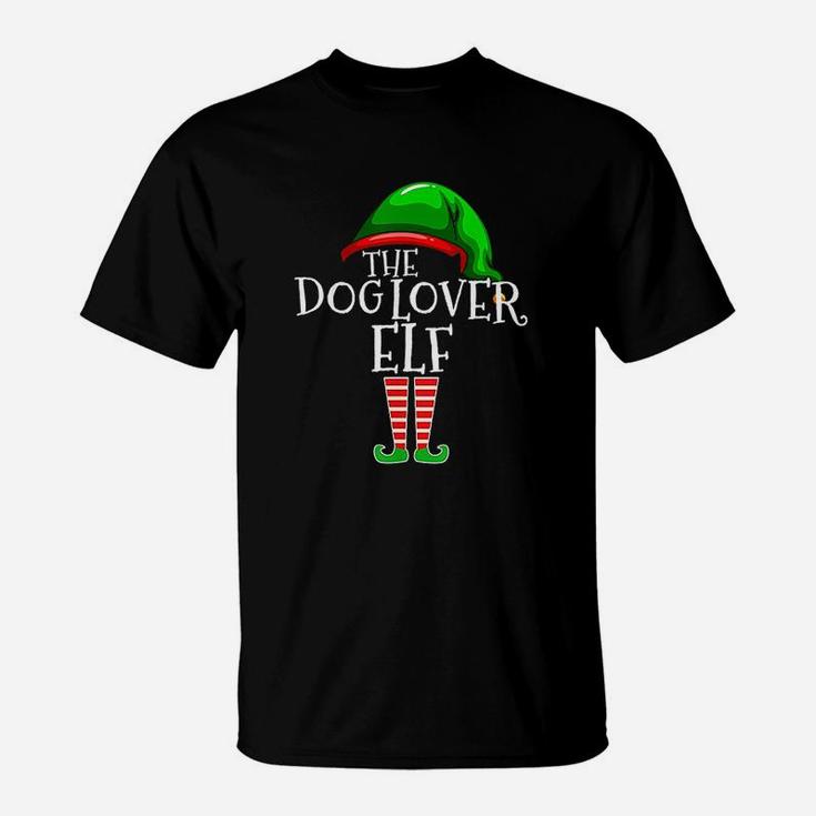 Dog Lover Elf Group Matching Family Christmas Gift T-Shirt