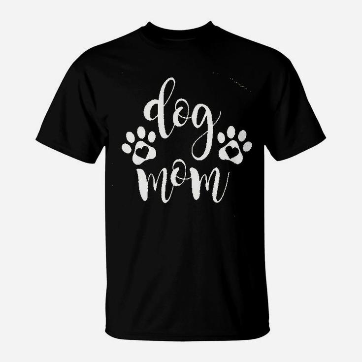 Dog Mom Design Print T-Shirt