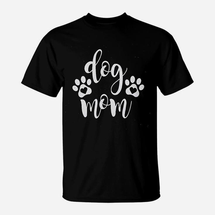 Dog Mom  Dog Paw Graphic T-Shirt