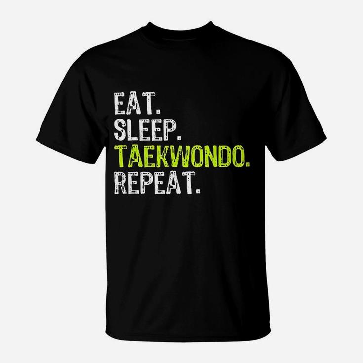 Eat Sleep Taekwondo Repeat Funny Cool Lover Gift Christmas T-Shirt