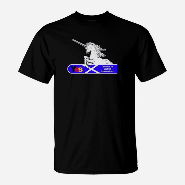 Einhorn YESX Schwarzes T-Shirt, Grafik Design Tee für Fantasy-Fans