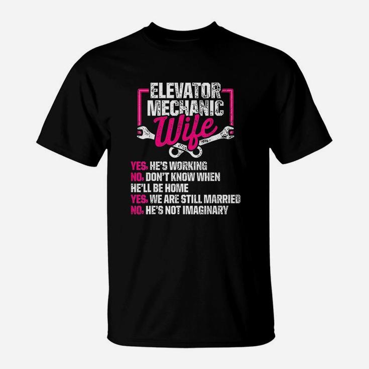 Elevator Mechanic Maintenance Wife Technician T-Shirt